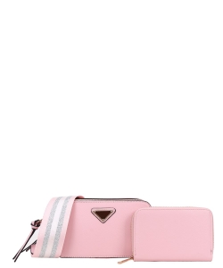 Fashion Mini Crossbody Bag With Wallet Set SJ1-8965A PINK